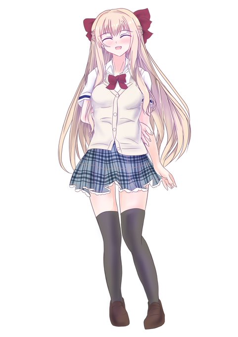 弥生のゲームで使う立ち絵を描いてみました。差分で色んな会話シーン作ってみよう思います 