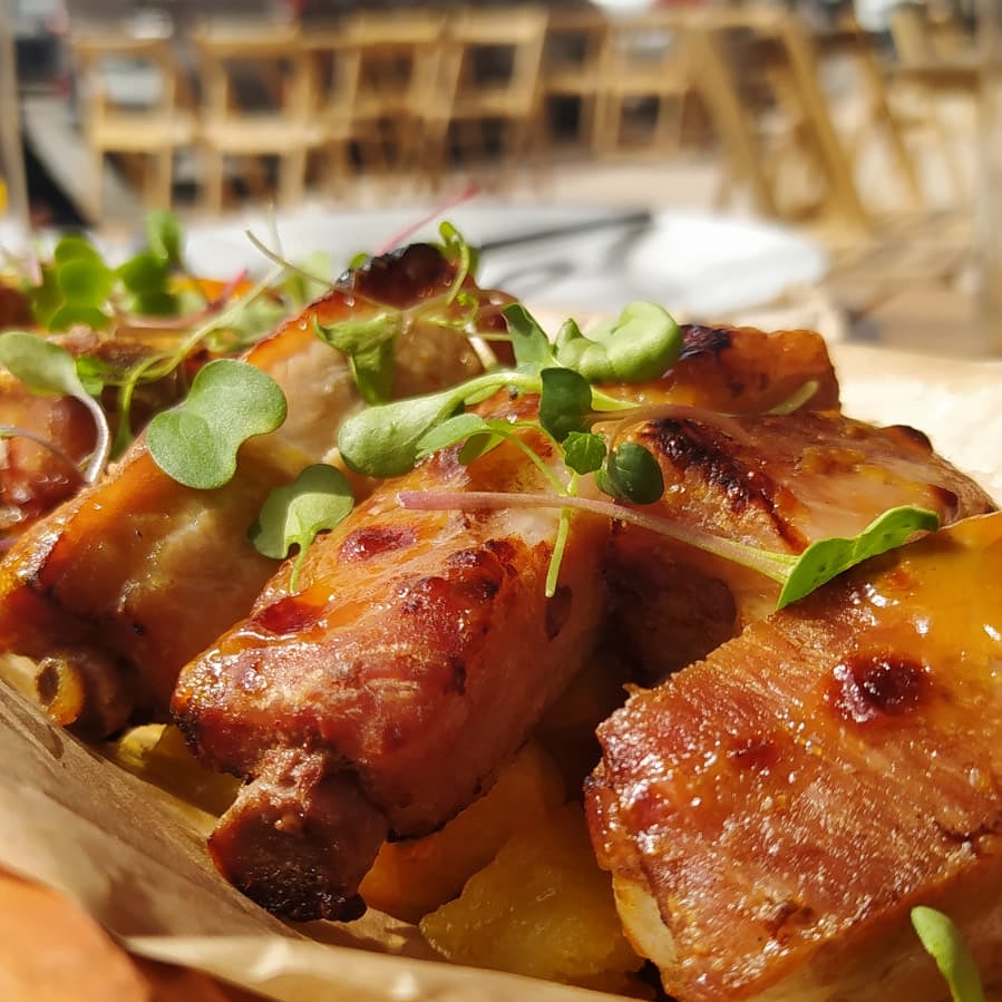 Yá prebaste les nuestres #costielles de #gochu con #miel y #mostaza... ¡Güei quedose un domingu pa ello¡