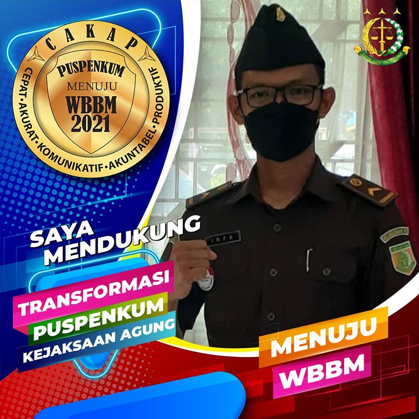 Irfa_21's tweet photo. Saya Insan Adhyaksa Cabang Kejaksaan Negeri Langkat di Pangkalan Brandan Mendukung Puspenkum Kejaksaan RI untuk Menuju Predikat WBBM

@Kejaksaan.ri
@jaksa_agungri
@kejatisumut @kejarilangkat @cabjaribrandan
#terusbergerakdanmenggerakkan
#Kejaksaanri
#JaksaAgung
#Jamdatun
#Datun https://t.co/oZt8vlJdUg