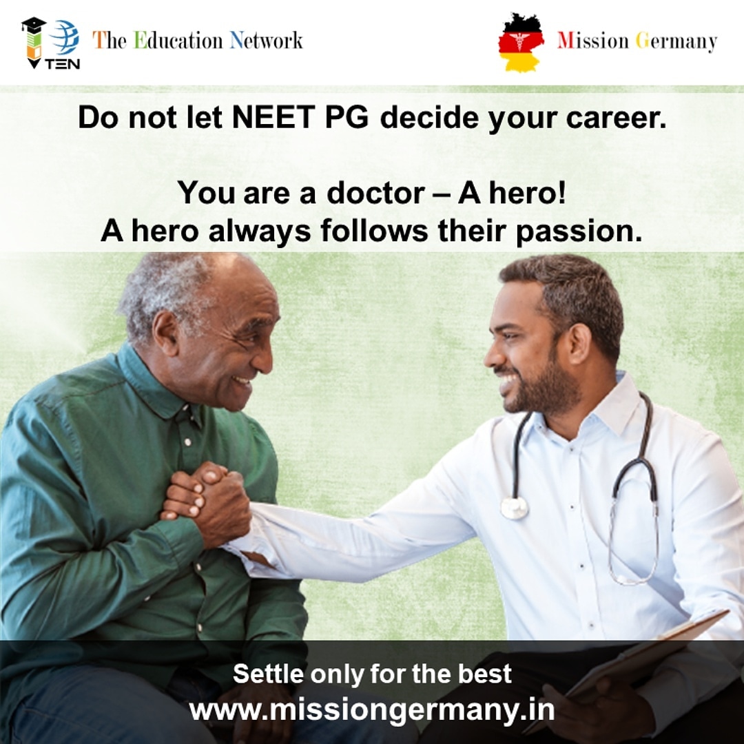 GermanyMission's tweet photo. Do not let #neetpg decide your career. You are a #doctor - A hero! A hero always follows their passion. Visit https://t.co/ShD4unx2xL for more info
#neetpg2021 #pgingermany #germany https://t.co/7CFX9vXaNu