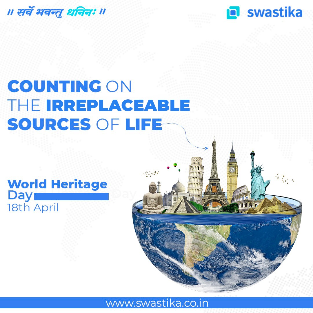 Let’s pledge to preserve our heritage which are the irreplaceable sources of our lives. 

Happy World Heritage Day🏛

#swastikainvestmart #worldheritageday #heritageday #heritage #heritageoftheworld #sourcesoflife #investment