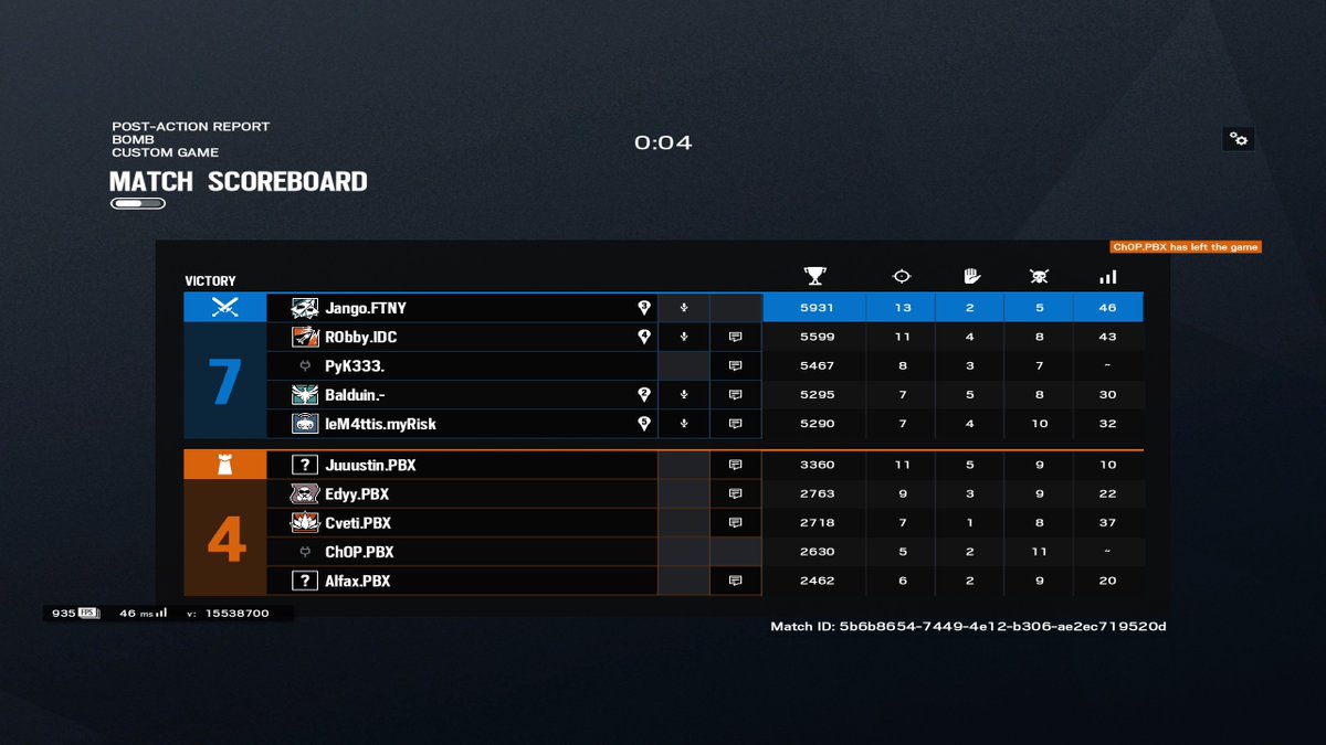 In unserem ersten Match konnten wir uns mit einem 7:4 gegen @ProjectBlackXE1.
GGWP

#ZanderSiege <a href="/ZanderLP/">ZANDER</a> <a href="/xmg_gg/">XMG</a>