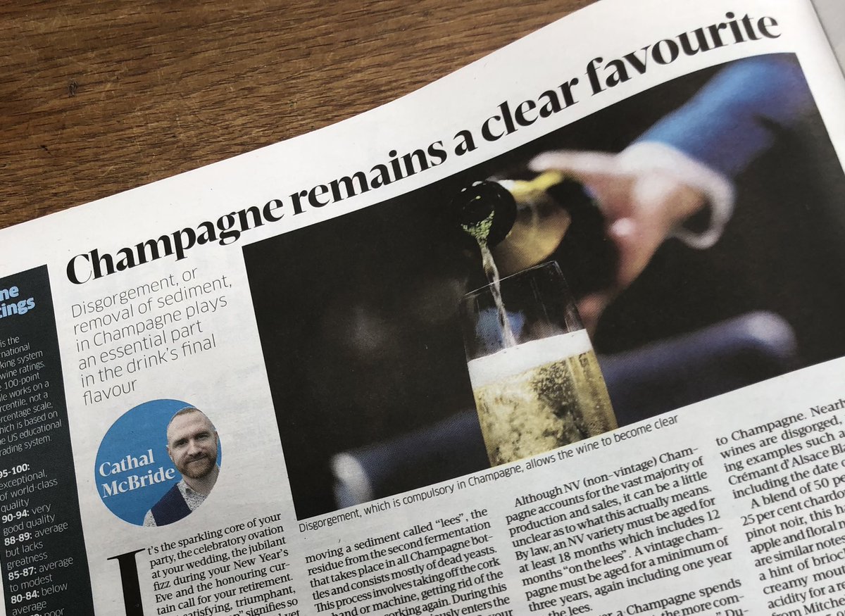 Very interesting article on #Champagne in @businessposthq - a look at the impact of disgorgement and lees ageing, with input from 2 of Ireland’s top wine women @JulieDupouy1 and @Ortolans 😊 Nice to read about Champagne mid-year! #notjustforchristmas