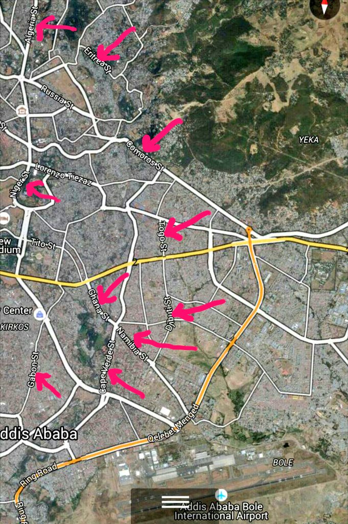 AfricaFactsZone's tweet photo. Addis Ababa, Ethiopia has streets named after every African country. https://t.co/yOoXntb0RW