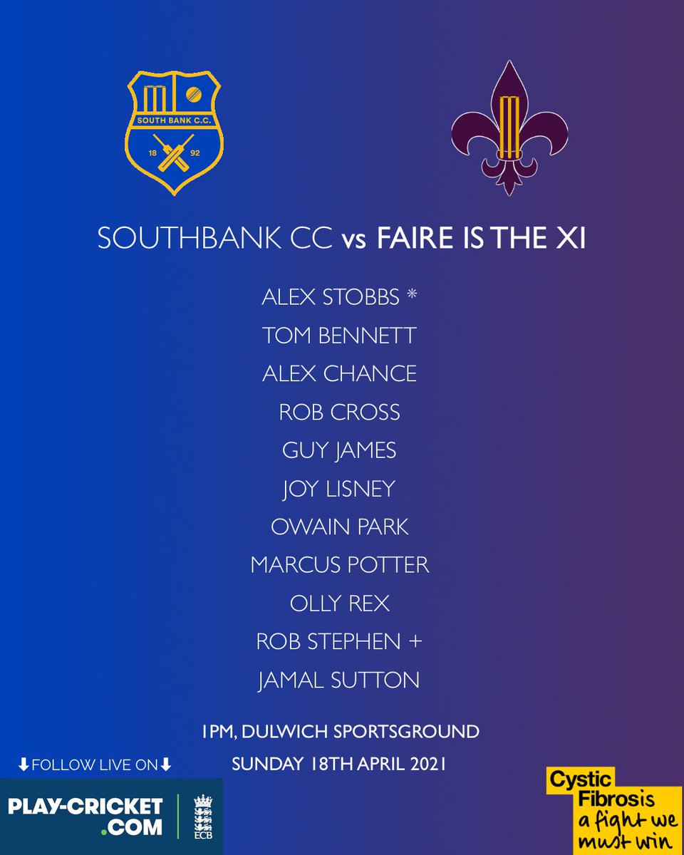 Matchday! A host of Faire veterans return for this highly anticipated season opener in Dulwich… Fantastic to have Olly Rex back with us, and to welcome one of the Faire organists, Jamal Sutton, as he makes his debut in the middle order. #cricket #singing #music #choristers #CF