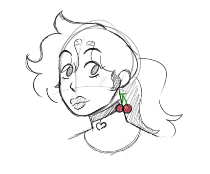 CrimsonPuddles's tweet photo. I'm trying some things out with my art style, still not completely sure how I feel about it but regardless, Have a Cherry https://t.co/UYYShy3V7y