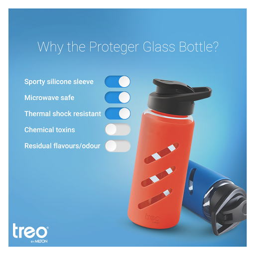 treobymilton's tweet photo. Take your favourite bottle everywhere you go! The silicone sleeve on our Proteger Borosilicate Glass Bottle helps you carry it with ease without breaking if dropped.
#Glassware #ShockResistant #GlassBottle #TreoByMilton https://t.co/7UR3cVEkoJ