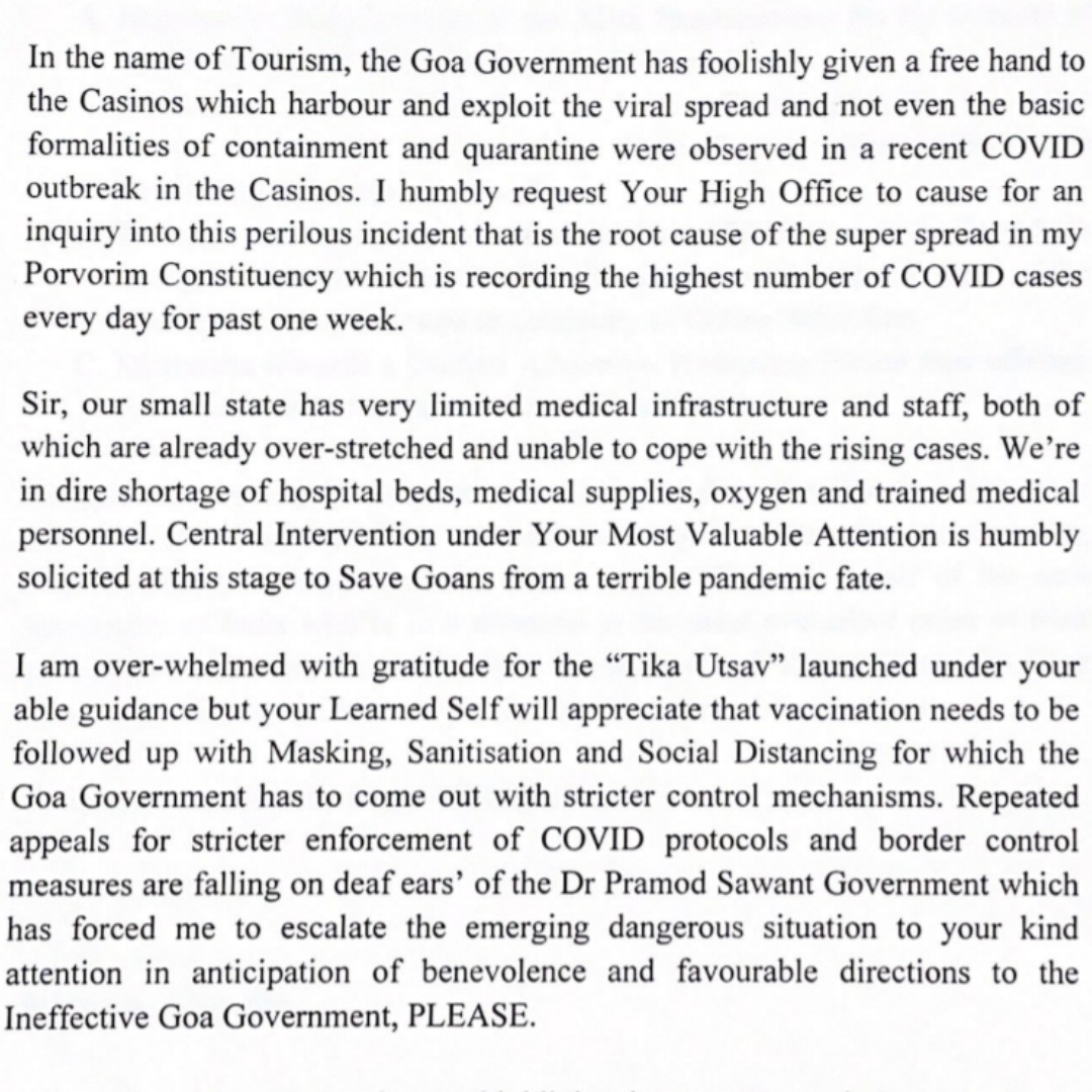 RohanKhaunte's tweet photo. A copy of my letter to Hon'ble @PMOIndia @NarendraModi ji
....
#Covid19 #CovidSecondWave #GoaCovid #RohanKhaunte #GoaMLA #Exams #GoaBoard #PostponeBoardExams https://t.co/2g1dtbrp90