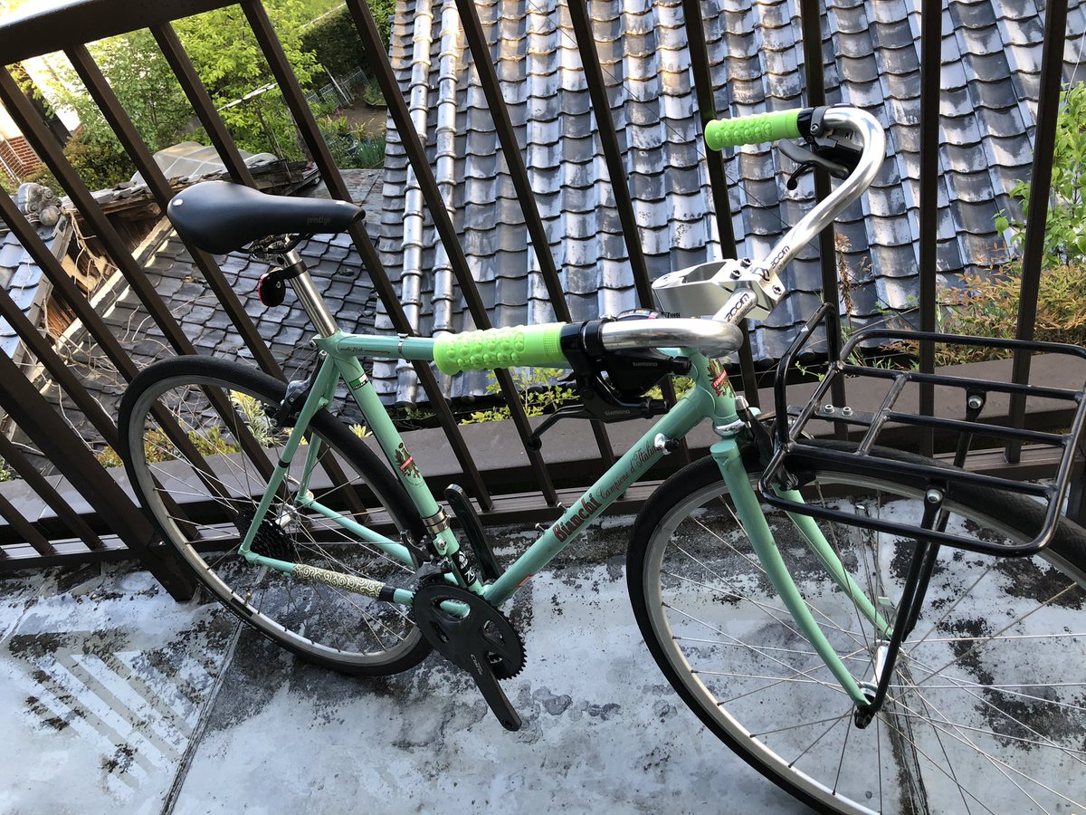 ট ইট র Keita グランピー ビアンキ Bianchi 天啓を得た 余ってるパーツをガサゴソして仮組み 本家には遠く及ばないが 面白い自転車に T Co Tmq30ejuxu
