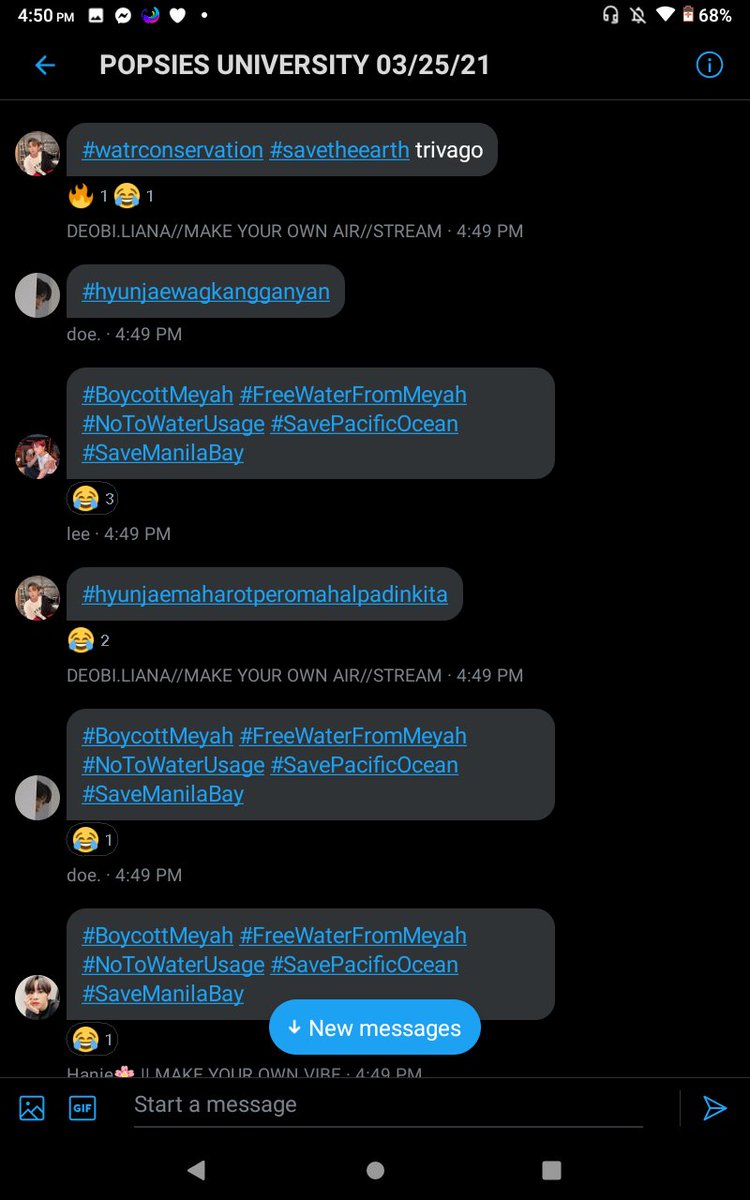 DEOBI4eternity's tweet photo. MEYAH TRENDING‼️‼️

#BoycottMeyah #FreeWaterFromMeyah #NoToWaterUsage #SavePacificOcean #SaveManilaBay #SaveWater
#SaveTshirt
#StopMeyah
#SaveWaterLetsNotShower
#StopWater
#PutulanNgWaterSupply
#MaawaKaMsMeyahSaMaglalaba
#stopmeyah #savethearth #savewater #watrconservation https://t.co/trRFzZPJKC