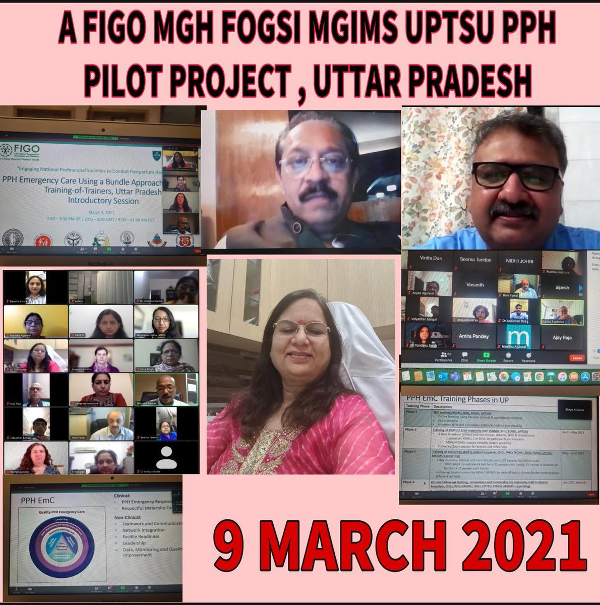 Dr Priti Kumar (@drpritikumar1) on Twitter photo Pilot project on PPH using bundle approach in Uttar Pradesh to be lead by <a href="/FIGOHQ/">FIGO HQ</a> MGH @FOGSIHQ <a href="/_mgims/">Mahatma Gandhi Institute of Medical Sciences</a> & UPTSU. Gratitude to @FOGSIHQ president <a href="/gandhialpesh1/">Alpesh Gandhi</a> <a href="/jaydeeptank/">Jaydeep Tank</a> Dr Poonam Shivkumar, HoD MGIMS, FIGO faculty Dr Hani Fawzi, Dr Thomas Burke (MGH). SMC to be in lead role. Pilot project on PPH using bundle approach in Uttar Pradesh to be lead by <a href="/FIGOHQ/">FIGO HQ</a> MGH @FOGSIHQ <a href="/_mgims/">Mahatma Gandhi Institute of Medical Sciences</a> & UPTSU. Gratitude to @FOGSIHQ president <a href="/gandhialpesh1/">Alpesh Gandhi</a> <a href="/jaydeeptank/">Jaydeep Tank</a> Dr Poonam Shivkumar, HoD MGIMS, FIGO faculty Dr Hani Fawzi, Dr Thomas Burke (MGH). SMC to be in lead role.