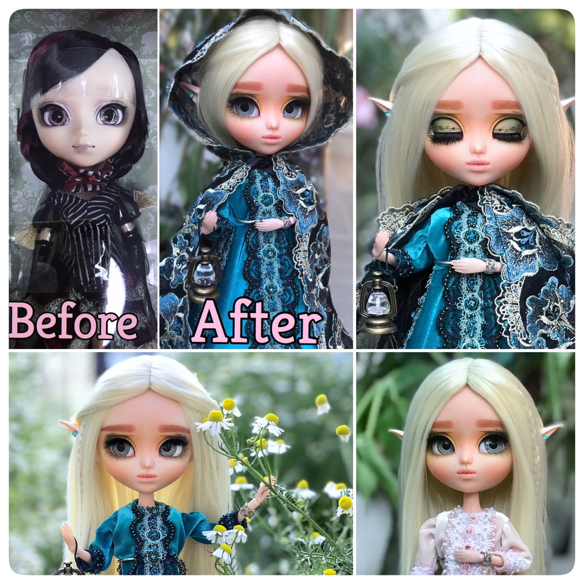 NexbetDolls's tweet photo. Custom Pullip Elf - Elenwe 🧝🏻♀️ Before and after ✨
#pullipphotography #pullip #pullipdoll #pullipcustom #pullipstagram #nexbetdolls #pullipphoto #customdoll #custompullip #custompullipdoll #pullipfamily #pullipfullcustom #pullipsale #pullipoutfit #pullipforsale #pullipforadoption https://t.co/qxqQcWvCcU