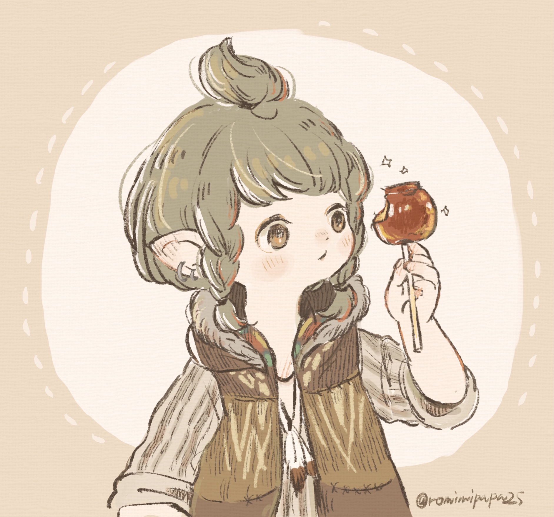ロミミ 蒼天街のりんご飴食べてみたい Ff14イラスト T Co 52ejhcn0wo Twitter