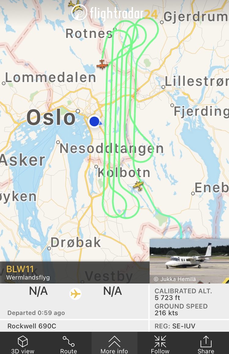 Hva skjer her ? Svensk reg fly