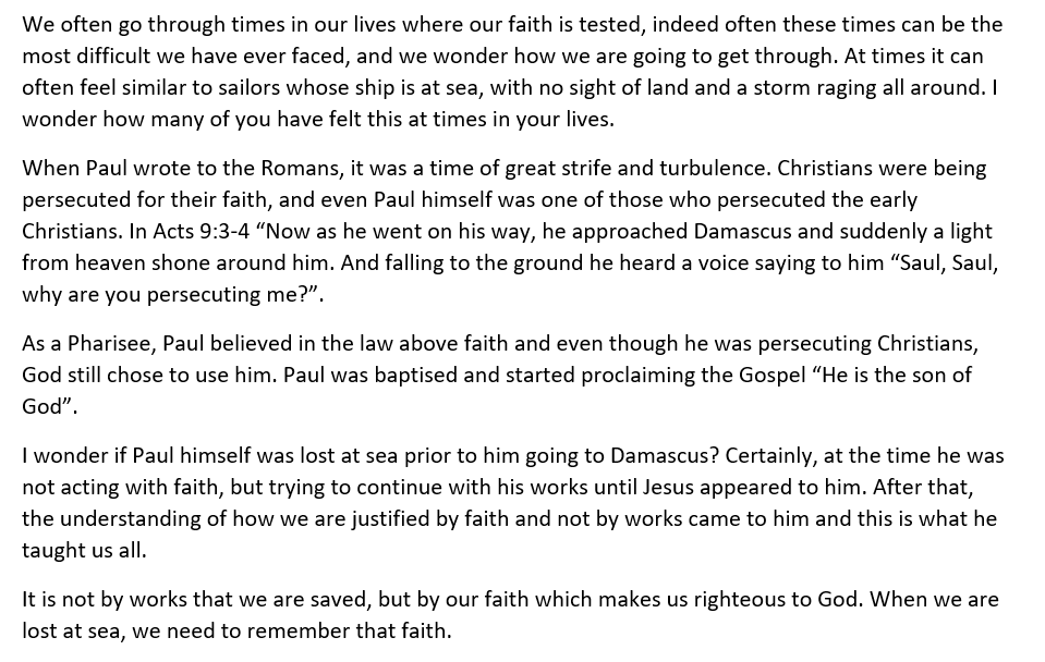 ChefGarethS's tweet photo. Todays Reading was Romans 4:15-24.

#WordOfTheDay #SundayThoughts #LiveInFaith https://t.co/HPwD1eXjb3