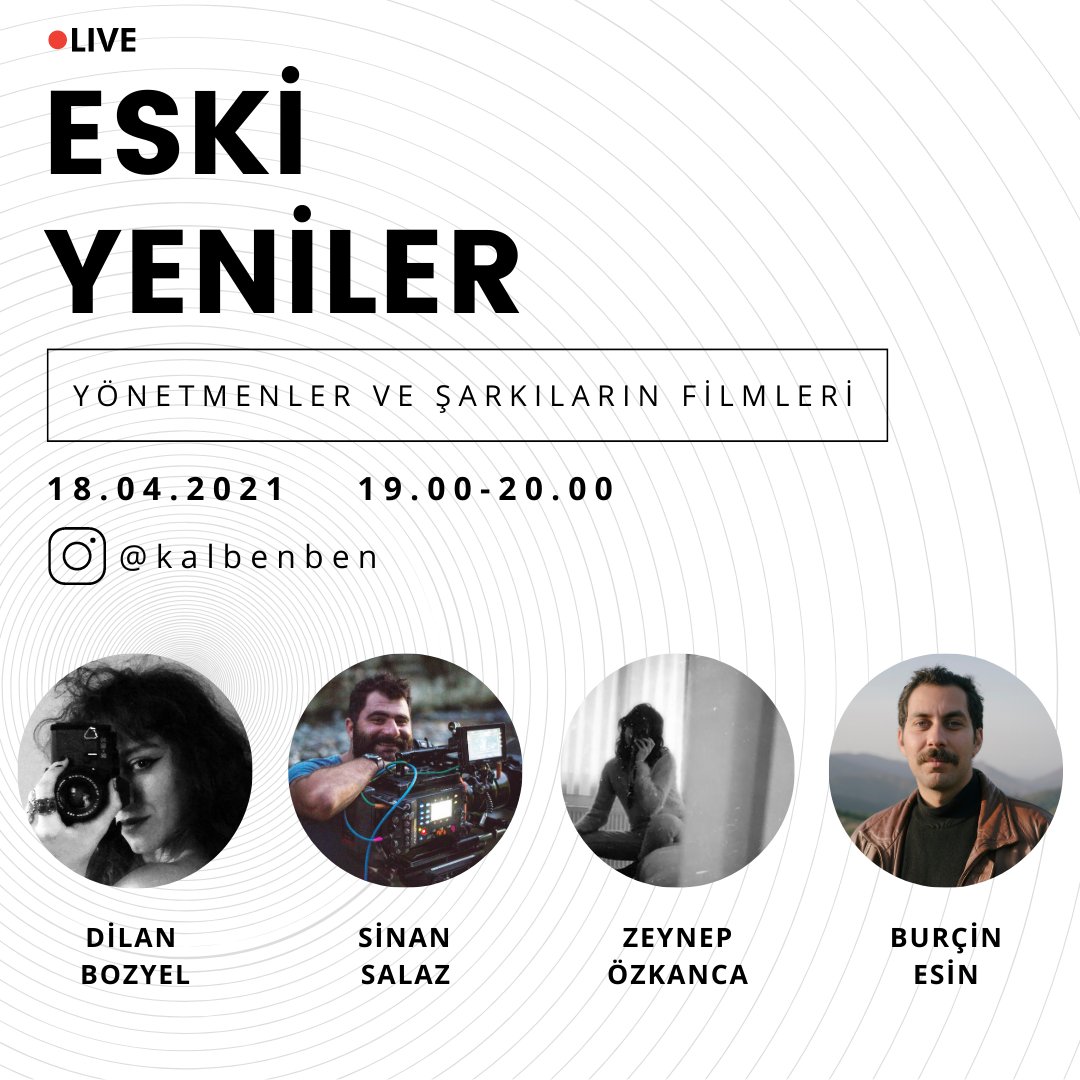 kalbenben's tweet photo. Bu akşam 19:00’da benim instekramda Eski Yeniler albümümüzün güzel kliplerini çeken yönetmen arkadaşlarımla sohbet ediyoruz. Merak edenleri, ilgilenenleri bekleriz❤️ https://t.co/BmLtLLlecx
