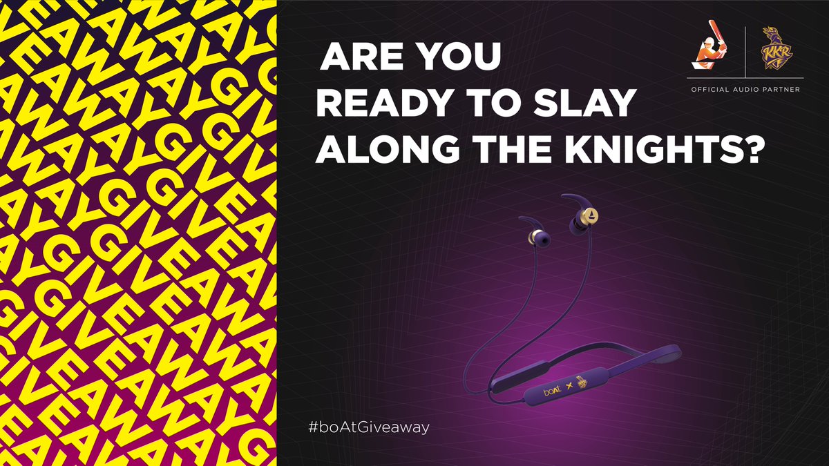 RockWithboAt's tweet image. Are you ready to ride the victory road, boAtheads?
Participate &amp;amp; stand a chance to win the smashing KKR Rockerz 255😱 
Follow, like, retweet telling us who you think is going to win this one 👇🏻 Get going now!

#boAtGiveaway #RCBvsKKR