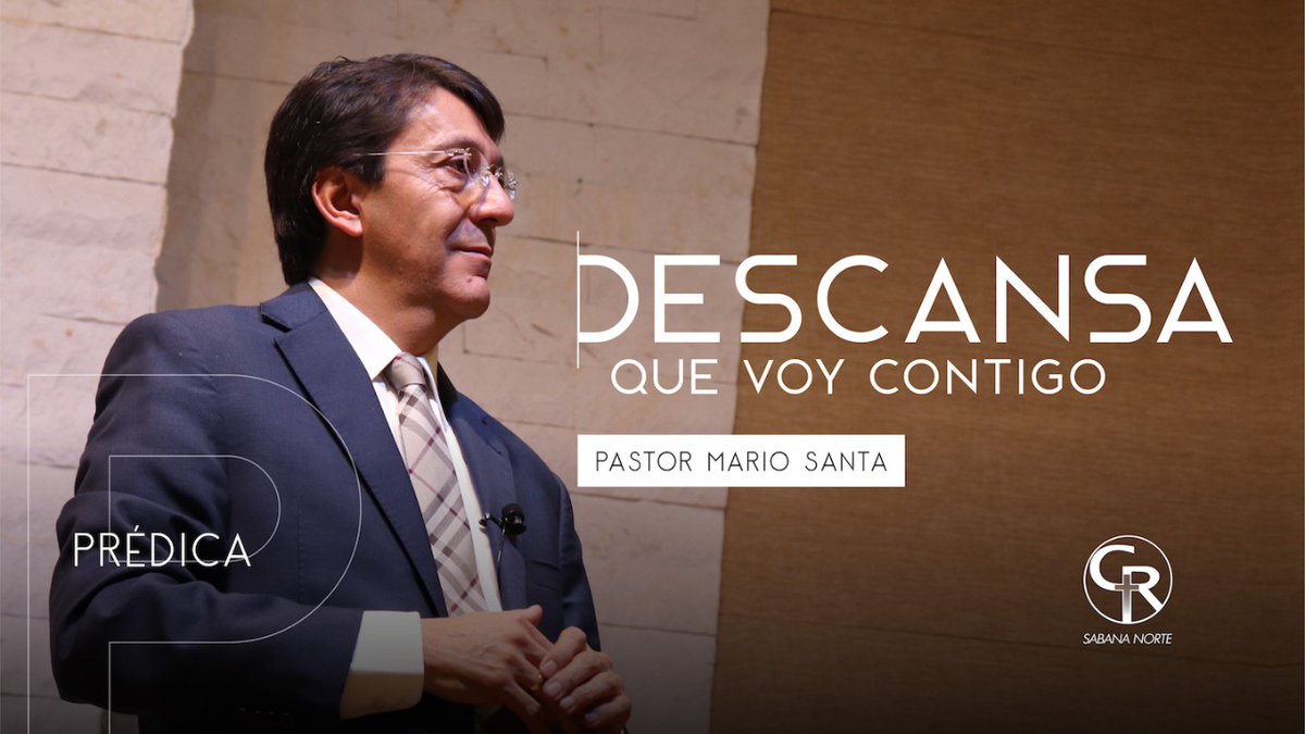 Casa Roca Sabana Norte (@casarocasabanan) on Twitter photo #CasaRocaPrédicas ✍️ ¿Sabes de qué se trata el verdadero descanso?
📽️¡DESCANSA, ESTOY CONTIGO! con el Pastor <a href="/Mario_Santa/">Mario Andrés Santa</a>
⌚ 11:30 am
🔴Youtube ▶️ youtu.be/qsejbi4ucWw
#Prédica #CasaRoca #FelizDomingo #Biblia #Bendición #Colombia #Oración #Fe #CasaRocaPrédicas ✍️ ¿Sabes de qué se trata el verdadero descanso?
📽️¡DESCANSA, ESTOY CONTIGO! con el Pastor <a href="/Mario_Santa/">Mario Andrés Santa</a>
⌚ 11:30 am
🔴Youtube ▶️ youtu.be/qsejbi4ucWw
#Prédica #CasaRoca #FelizDomingo #Biblia #Bendición #Colombia #Oración #Fe