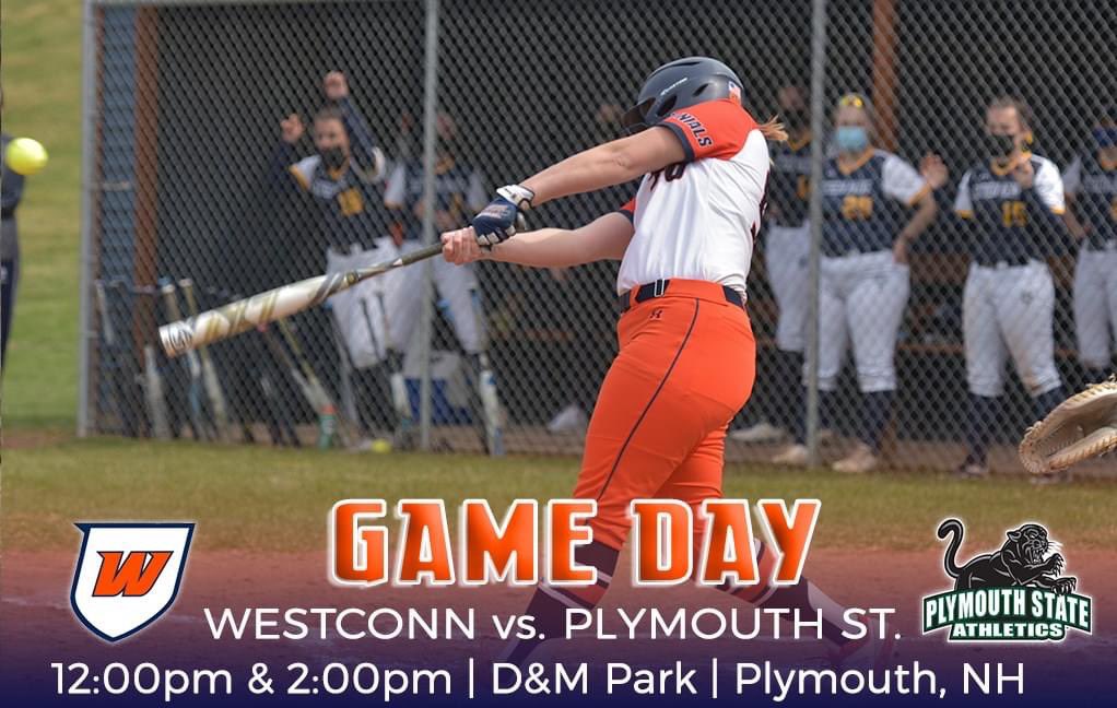 WestConnATH's tweet photo. IT'S GAME DAY! WestConn Softball travels to Plymouth St. today for a double header. First pitch is at 12:00pm and 2:00pm, follow it live at https://t.co/6m0xsrrZLD. Good Luck Ladies! #WestConn #WestConnSB #lecsb https://t.co/XEDwdXb5Hk