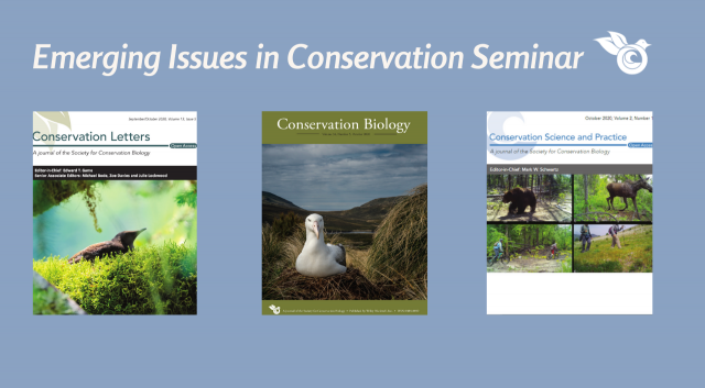 Society4ConBio's tweet photo. Register now for our next Emerging Issues in Conservation webinar on 21 April, when Tracy Lee will present 'Prioritizing human safety and multispecies connectivity across a regional road network,' in @ConservationSP.
https://t.co/2oefGDMIZx https://t.co/NYO5JOkzmw