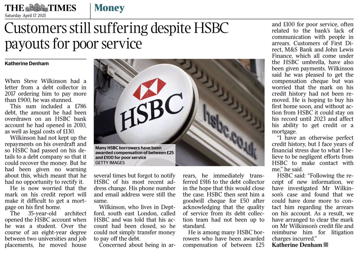 nw_nicholas's tweet image. Judging by this story, not only did @TheFCA not investigate my reported #HSBCFraud, they allowed HSBC to continue doing it, then pay minuscule compensation and refuse to state their involvement. This could be massive. @paullewismoney @Ian_Fraser