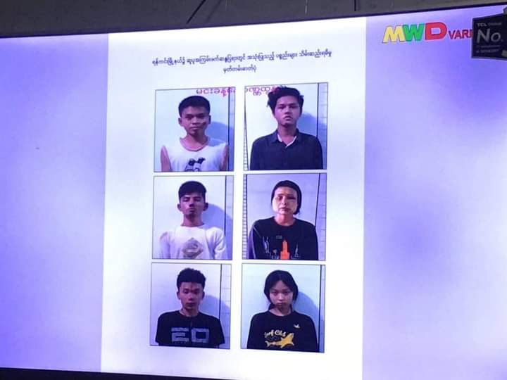 Some of the youths who were abducted by Military terrorists were announced as rioters on Military owned channel, MWD. They are all seen brutally beaten. Even the girls are with swollen faces. 
#Apr18Coup 
#WeSupportNUG 
#WhatsHappeningInMyanmar 
#CrimesAgainstHumanity