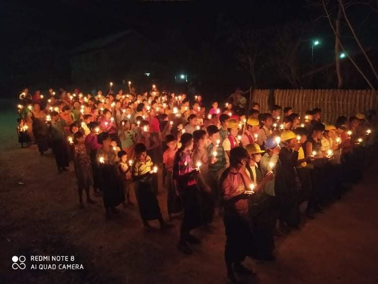 HKonicag's tweet photo. Anti-military strike in #ShanTon Village, western #Myaing Township.
#Apr18Coup
#WhatsHappeningInMyanmar https://t.co/zNmeQUo4rK