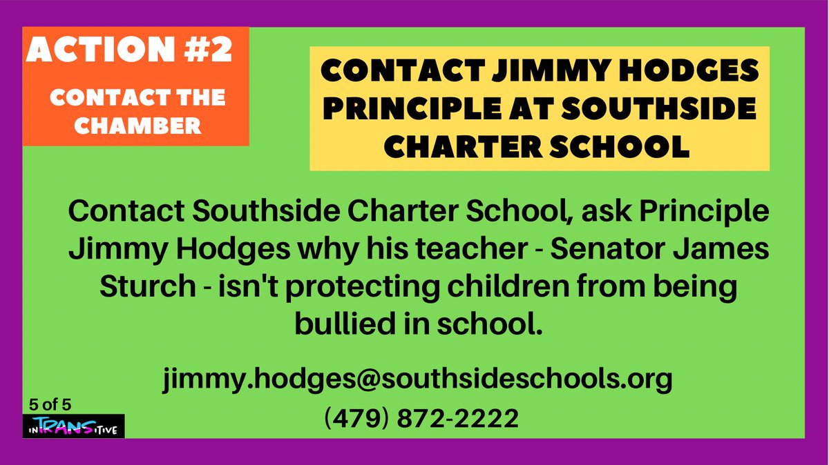 intransitiveAR's tweet photo. Call Principle Jimmy Hodges at Southside Charter High School and ask him why one of his teachers - Sen James Sturch isn’t protecting children 

#HB1749 

(5/5) https://t.co/kVp0AsBcnL