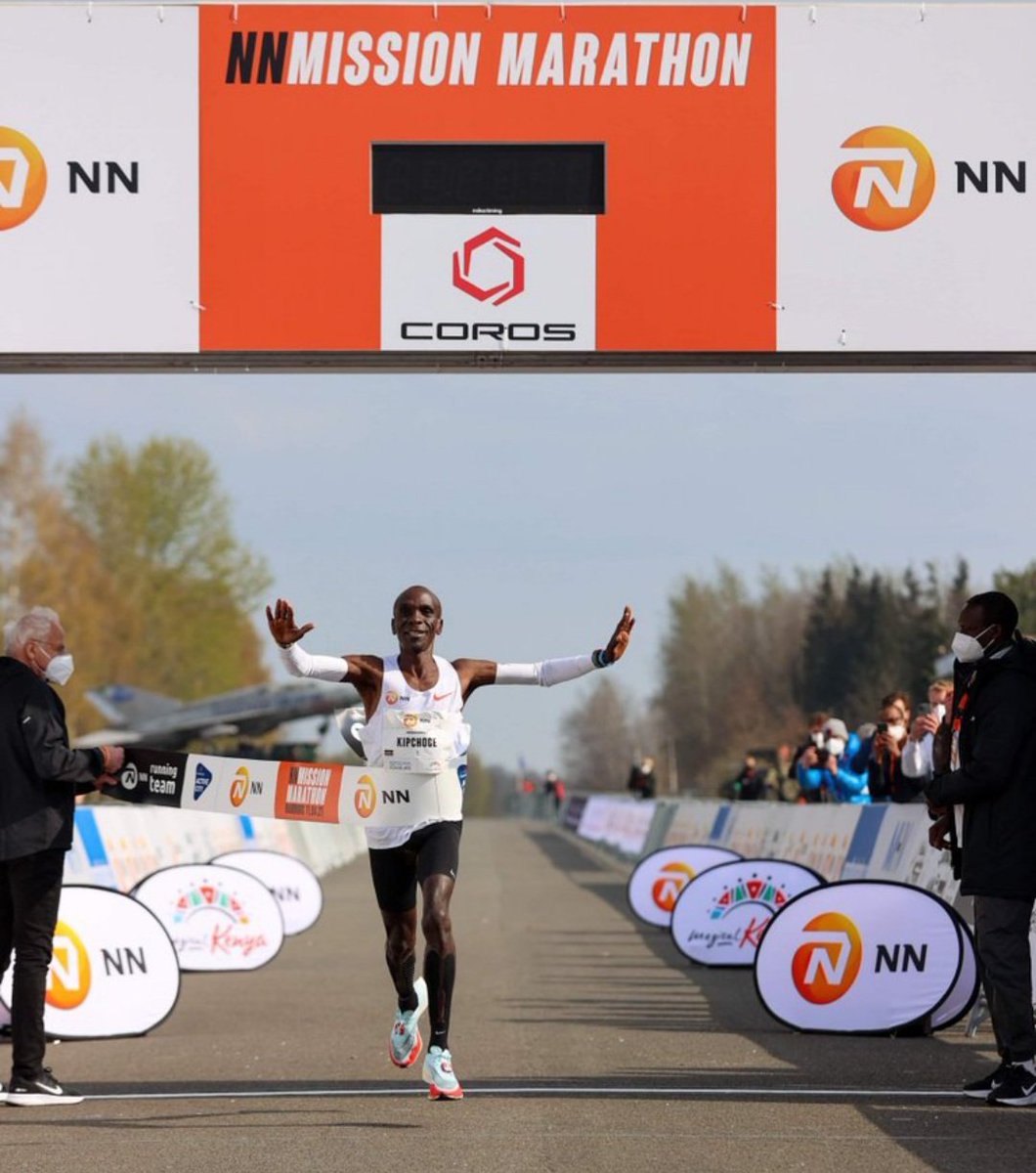 Congratulations <a href="/EliudKipchoge/">Eliud Kipchoge - EGH🇰🇪</a> for stamping your authority in the marathon yet again by winning the NN Mission Marathon in The Netherlands. You have set the pace to defend your title in the upcoming Tokyo Olympics. Kenya is proud of you.