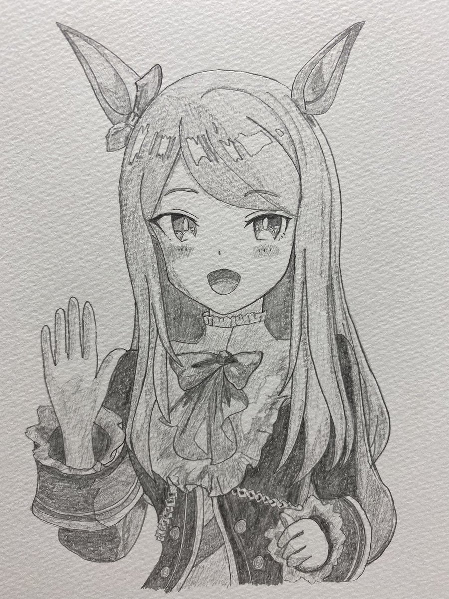 メジロマックイーンさんの途中絵です。
最初は雰囲気で、次に線を濃くして最後に色を塗りました。
最近少し忙しく久々のお絵描きになってしまいましたが、沢山のいいねリツイートリプライ等を頂けてすごく嬉しいです‼️
本当にありがとうございます‼️😊✨✨ 