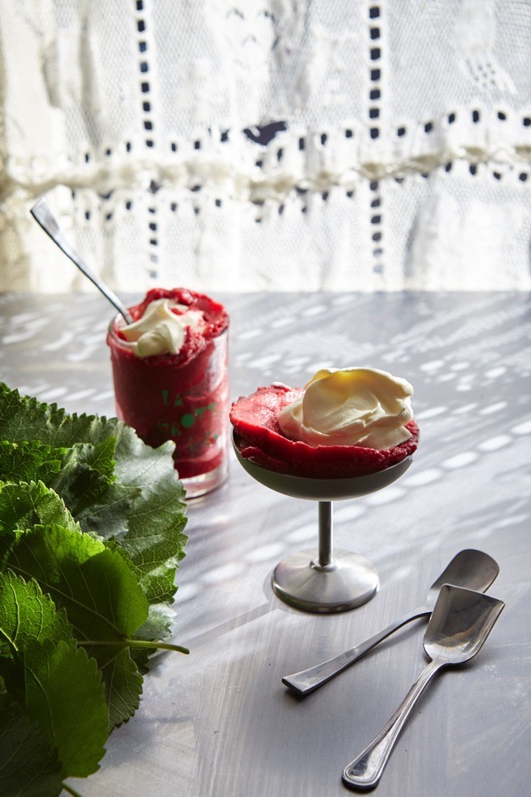#SaveTheBethnalGreenMulberry Campaign News introduces us to Kitty <a href="/LaGrottaIces/">Kitty Travers</a> as she prepares the berries for an ice-cream confection.
Hopefully, none of the plaster, let alone metal-filings from <a href="/thegentleauthor/">Spitalfields Life</a>'s wrist are incorporated🧐
£'s needed!
 spitalfieldslife.com/2021/04/18/bet…