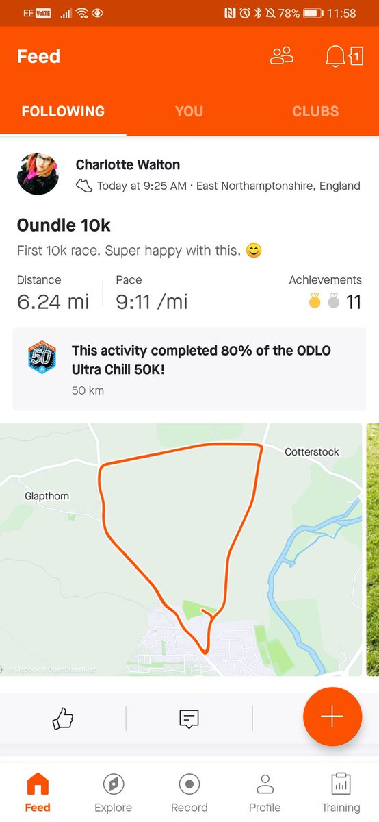 This morning I completed my first 10k race. I really enjoyed it and I'm super happy with my time tbh. Thank you <a href="/niceworkrun/">Nice Work</a> for a brilliant event and some awesome blink. #thismotherrunner #nicework #oundle10k #run #running #runner