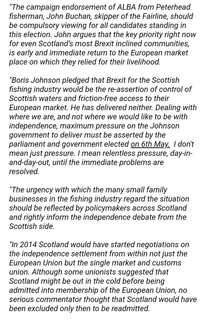 pilaraymara's tweet photo. O lider do @AlbaParty, @AlexSalmond defende que Escocia volte a Europa vía #EFTA e di que é unha cuestion de urxencia, especialmente para o sector pesqueiro
#Holyrood2021 #ScotlandinEurope #FishingSector #Escocia https://t.co/VY4nTNk6kn