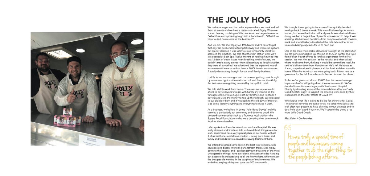 I was so proud to include <a href="/TheJollyHog/">The Jolly Hog</a> in my #covidkindness charity book - for 12 months, they fed staff at <a href="/SuperSouthmead/">Southmead Hospital Charity</a> <a href="/SouthmeadHospit/">North Bristol NHS</a>, giving away over 50,000 meals to some of our NHS heroes. Grab a copy of the book here to read all about it 👉