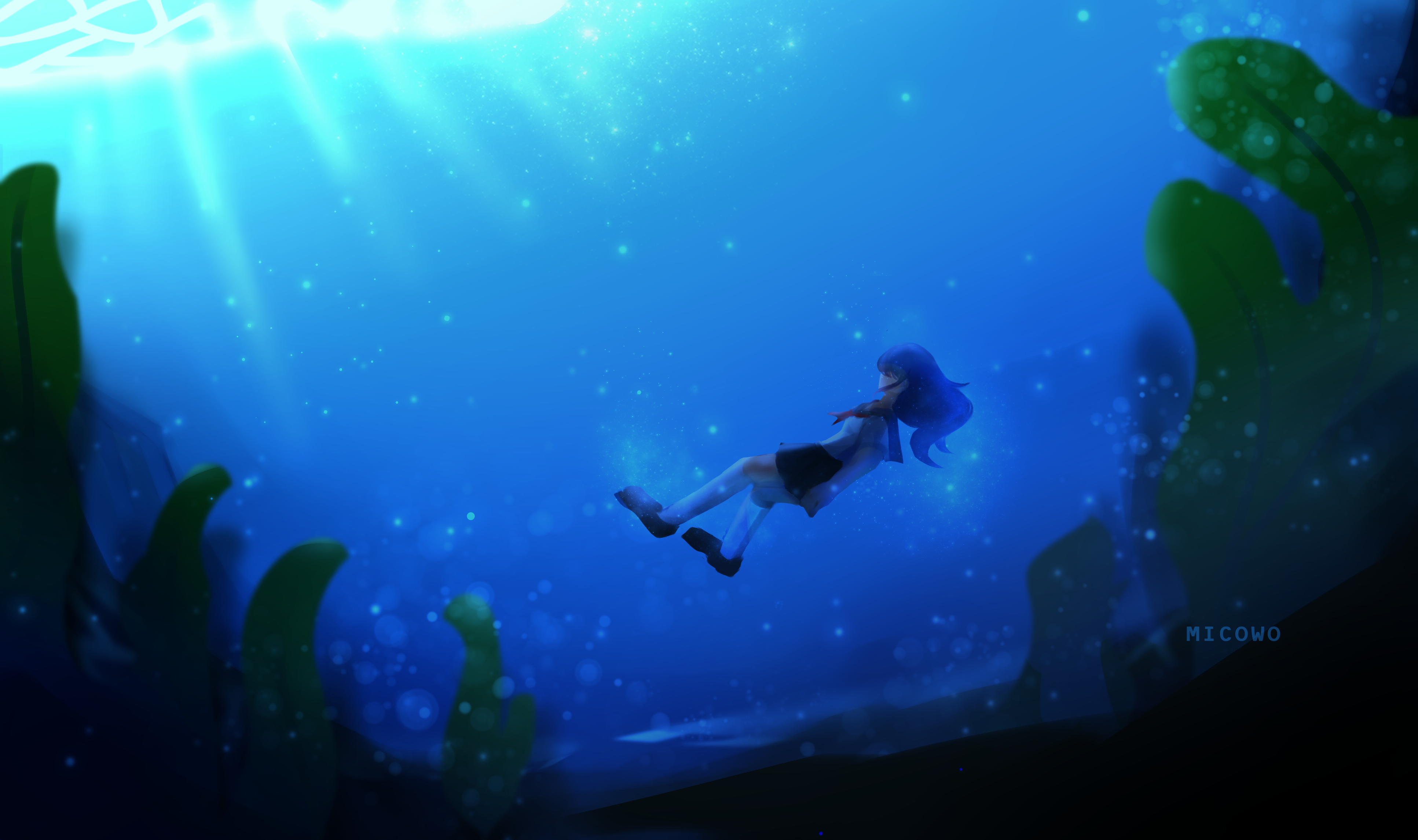 Micowo Under The Sea Concept Art Of My Final Year Project Conceptart Sea Background 背景イラスト Ocean 海 Blue 香港插畫 Hongkongart 香港イラスト Illustration イラスト Artistontwitter Artist T Co