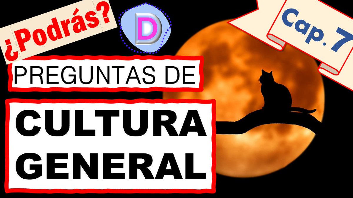 Preguntas_D_'s tweet image. ¡Ponte a prueba con este NUEVO TEST de PREGUNTAS de CULTURA GENERAL! || Cap. 7 
¡Es GRATIS! 😃😃
youtu.be/ZFKApYYv58E via @YouTube 
#culturageneral #cultural #preguntasdeculturageneral