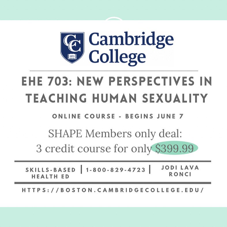 Interested in an affordable online summer course about teaching human sexuality? Check this out-