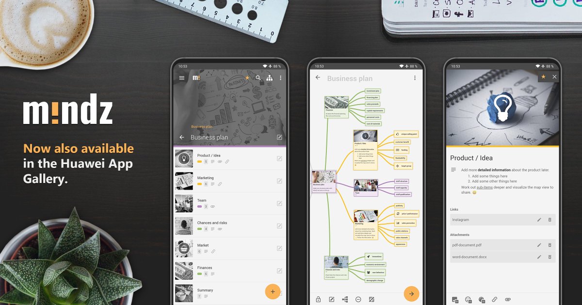 mindz_app's tweet image. Mindz - Mind Map is now also available in the #Huawei @AppGallery and will soon be available in China as well. 
Mindz Free: t1p.de/chk7 | Mindz Pro: t1p.de/2tmi

#mindmap #android #apps #mobileapp