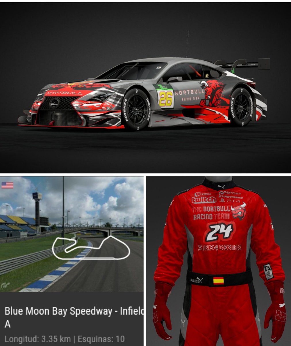 NortbullThe's tweet photo. Esta tarde corre @VictorConejo24 en el final lap a las 19.00 en el canal de @FinaLap_eSports
🏁Circuito Blue moon bay zona interna A
🚗 Lexus gr2
🕹️ NBRT_ConejoVG24
#VamosNortBull
#FastRabbit https://t.co/XoKo209sK9