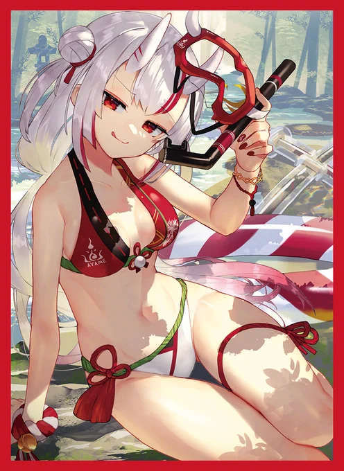 エアコミケ 新作情報「あやめ」のスリーブとプレイマットになります。イラストはスコッティ様()になります! 