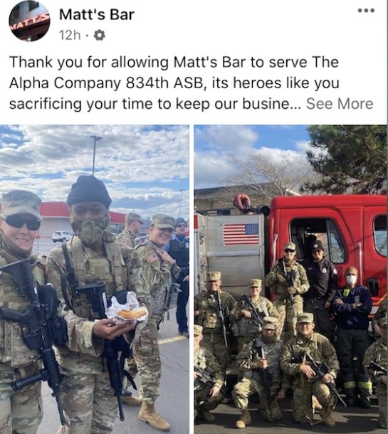 Matt’s bar declared their love for the military occupation of our city. Fuck them and their shitty, overpriced, church basement flavored burgers.