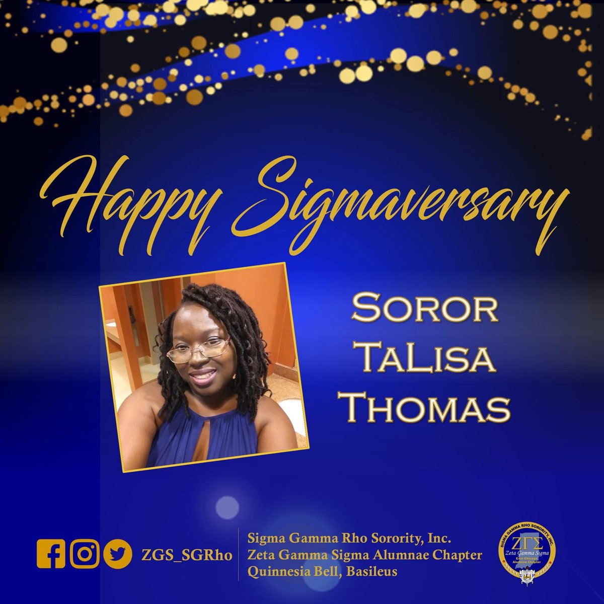 Happy Sigmaversary Soror Thomas! 

#TheFutureIsZGS