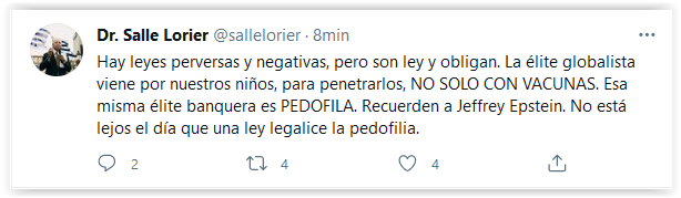 ElVecinoDeAlma's tweet photo. Era cuestión de tiempo: Salle recoge el manto de QAnon. https://t.co/6MIEPSEu0T