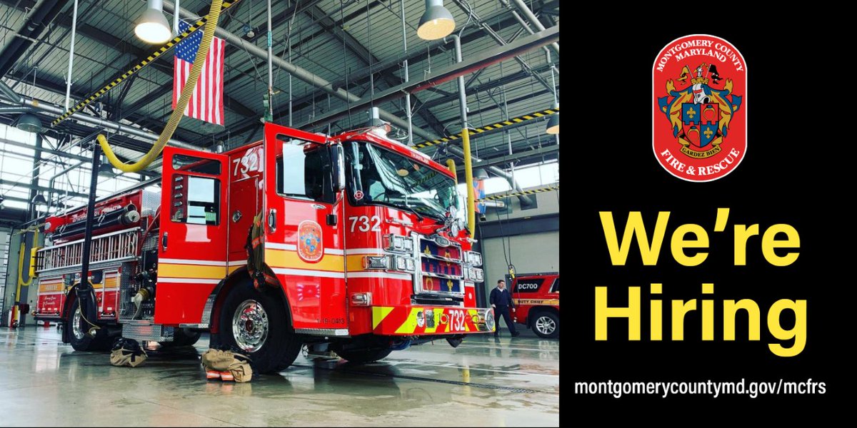 MCFRS is looking for extraordinary people to join our team! All the info bit.ly/2k6OOBJ
🗓️Application period closes 4⃣-1⃣9⃣-2⃣1⃣ 
#firefighters #EMT #bestjobintheworld