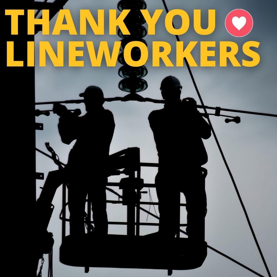 waff48's tweet photo. Today is National Lineworker Appreciation Day. Thank you lineworkers! https://t.co/gesz62HySN