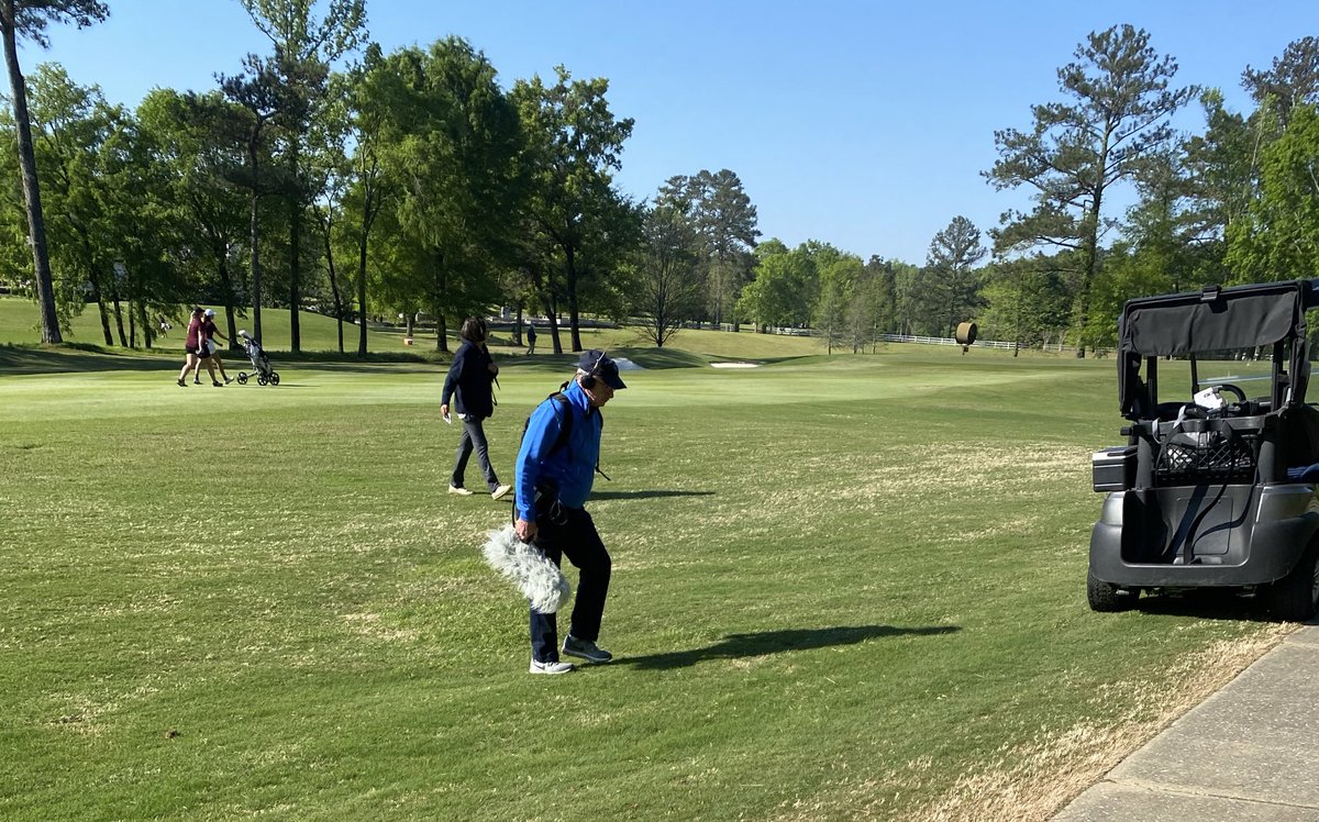 GregSankey's tweet photo. The @SECNetwork makes a HUGE commitment to televise the @SEC Women’s Golf Championship (and the men’s next weekend). TV compound. On site &amp; on course announcers. Cameras. Microphones. Portable lifts. Thank you to everyone who makes today’s event happen LIVE! #ItJustMeansMore https://t.co/l0EFmuv5nR