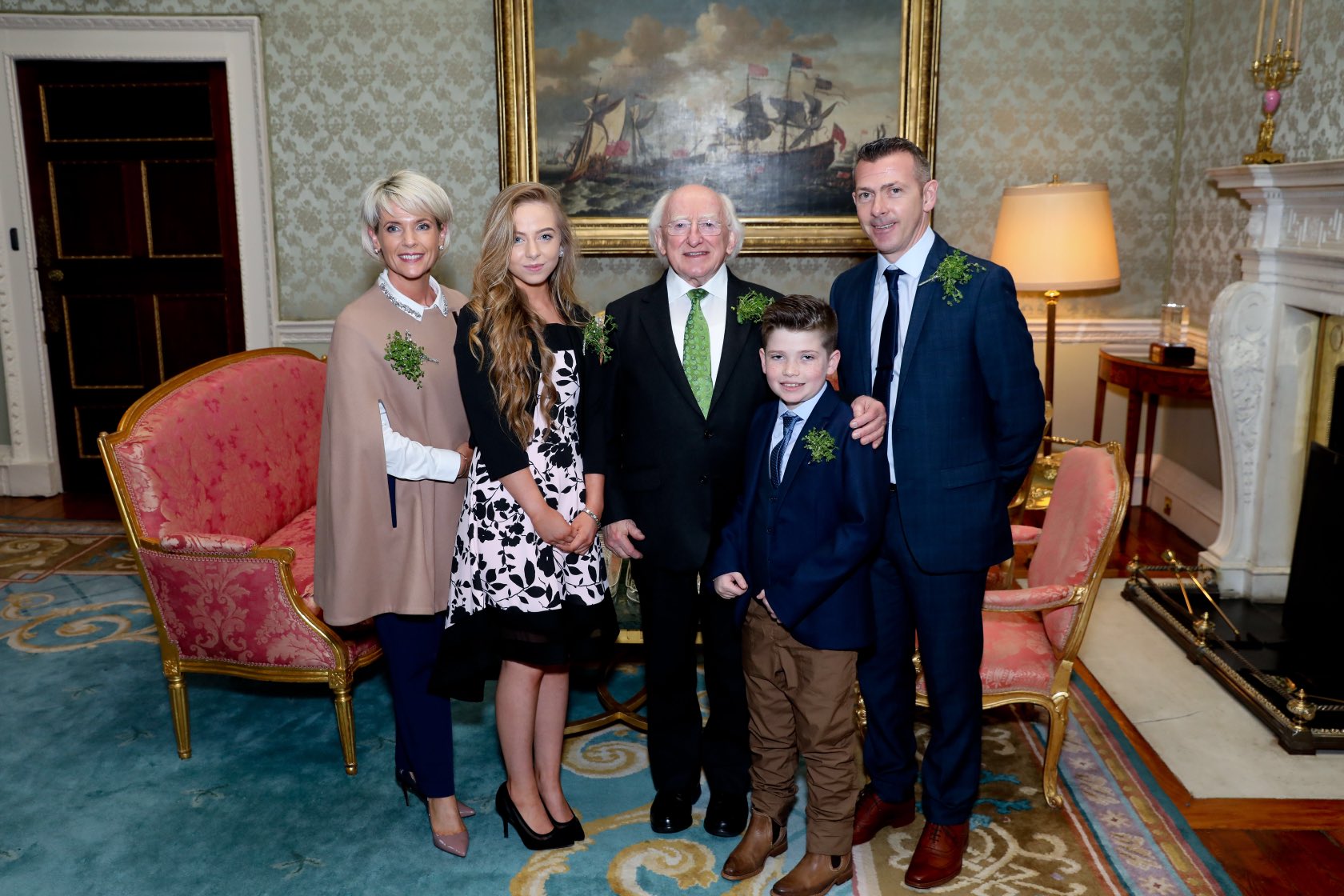Happy birthday President Michael D Higgins from the Deehan family 
