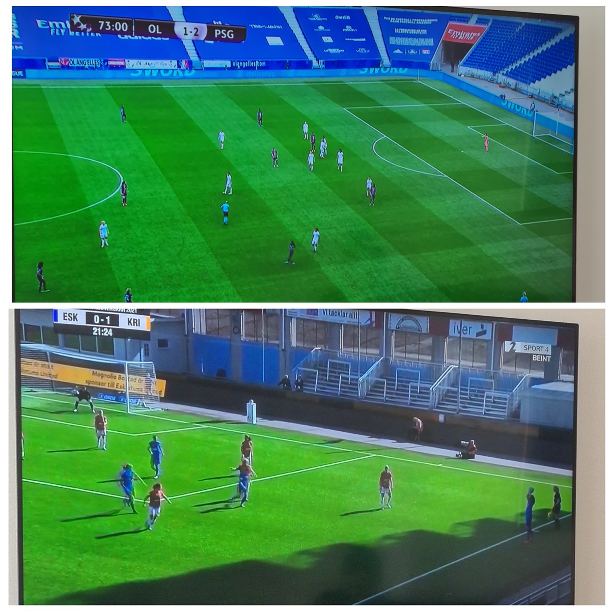 Ánægjulegt hversu gott aðgengi er orðið að leikjum úr Evrópubolta kvk. Hér er áskorunin aðallega fólgin í einum skjá