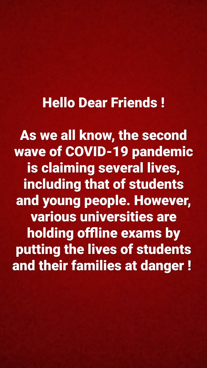 Please do endorse the petition in the Thread 

#Notoofflineexams 
#COVIDEmergency  #COVID19India #StudentsBoycottOfflineExams #StudentsLivesMatter
#vtuexams #vtustudents #RVCE #Bangalorenorthuniversity #KSLU