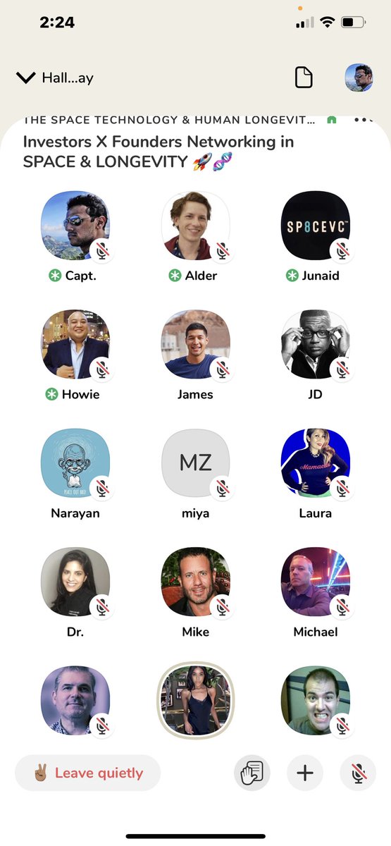 CaptFZ's tweet photo. Awesome weekly networking session today on @joinClubhouse via #STHLC 🚀🧬🚀🧬 https://t.co/3SG8eV8J4T